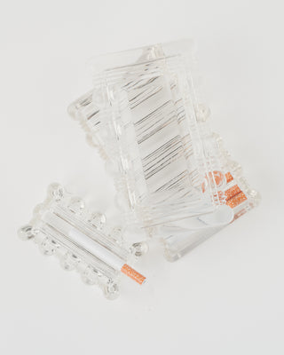 Vintage Constellation Clear Glass Cigarette Box