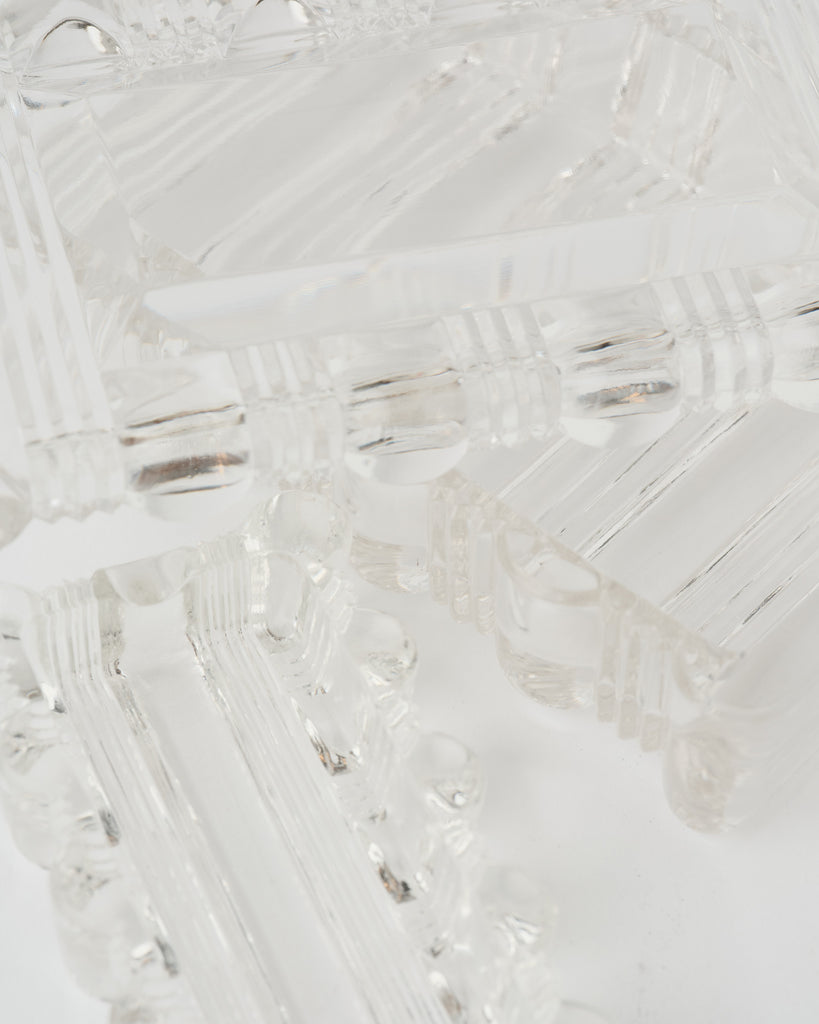 Vintage Constellation Clear Glass Cigarette Box