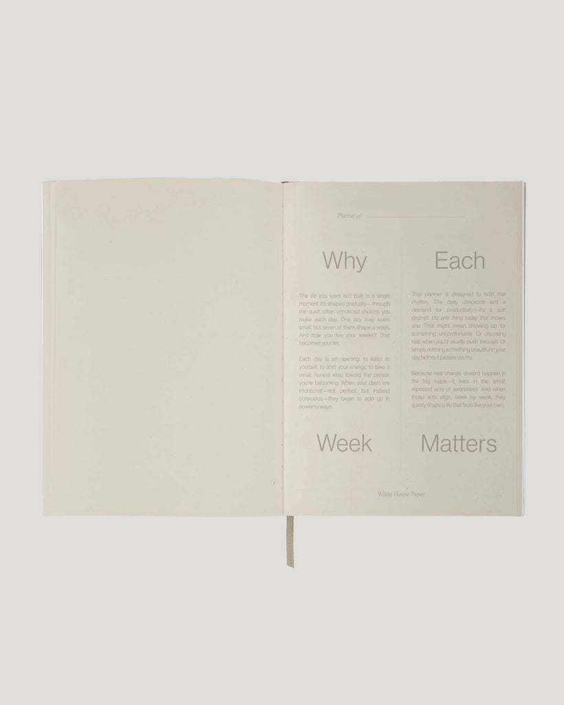 Wilde House Paper Week Planner