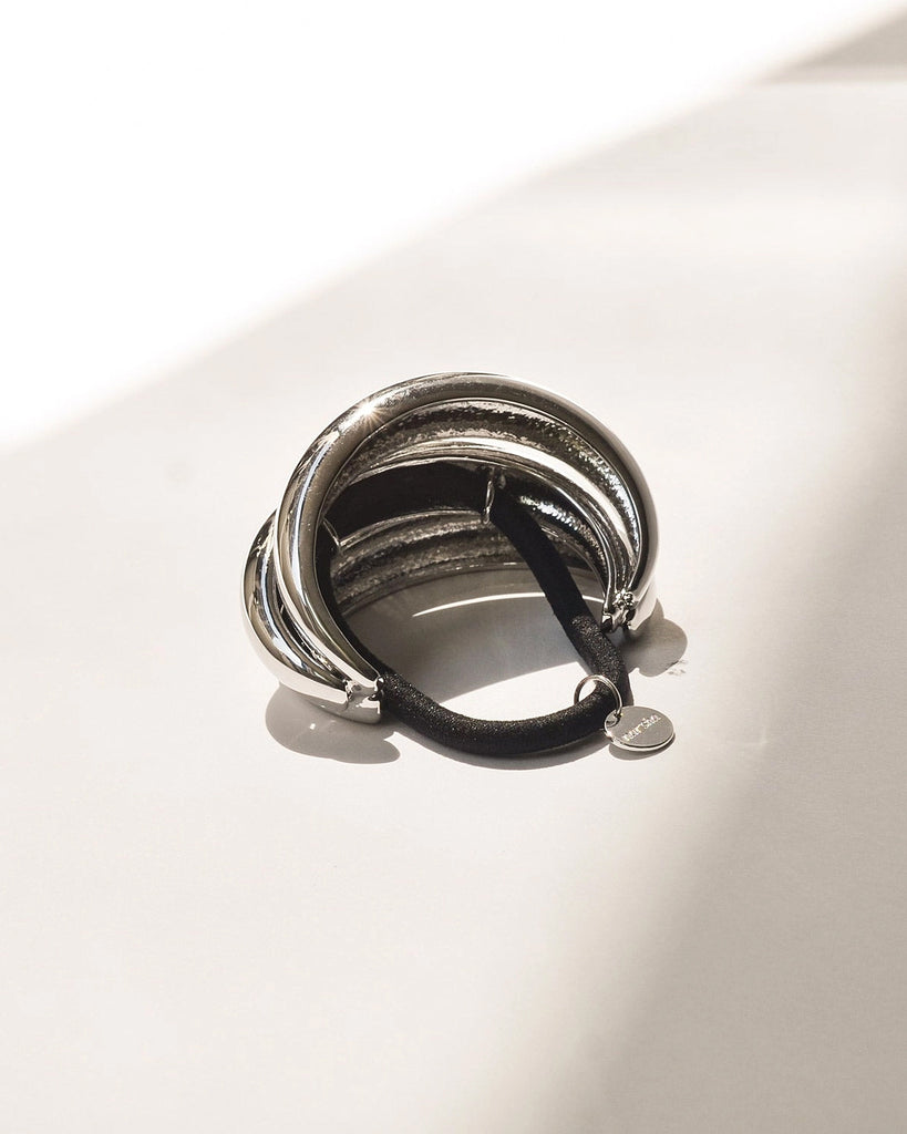 Silver Triple Arch Metal Hair Tie