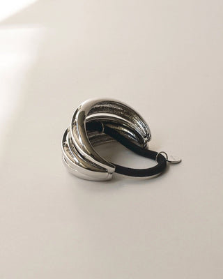 Silver Triple Arch Metal Hair Tie