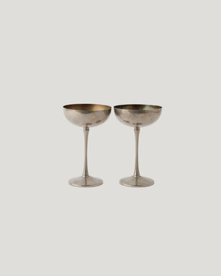 Vintage Italian Silverplate Coupes Set of 2