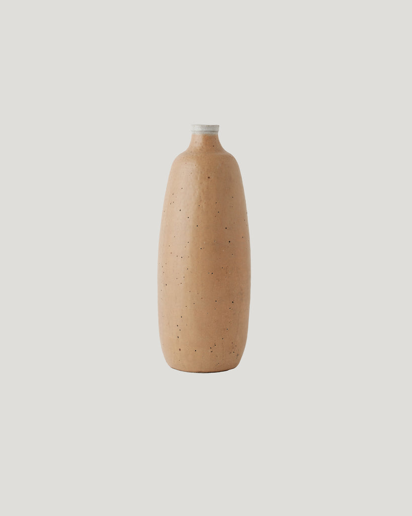 Vintage Light Brown Bottle Vase