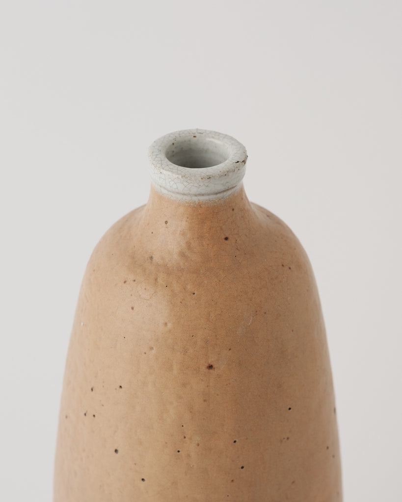 Vintage Light Brown Bottle Vase