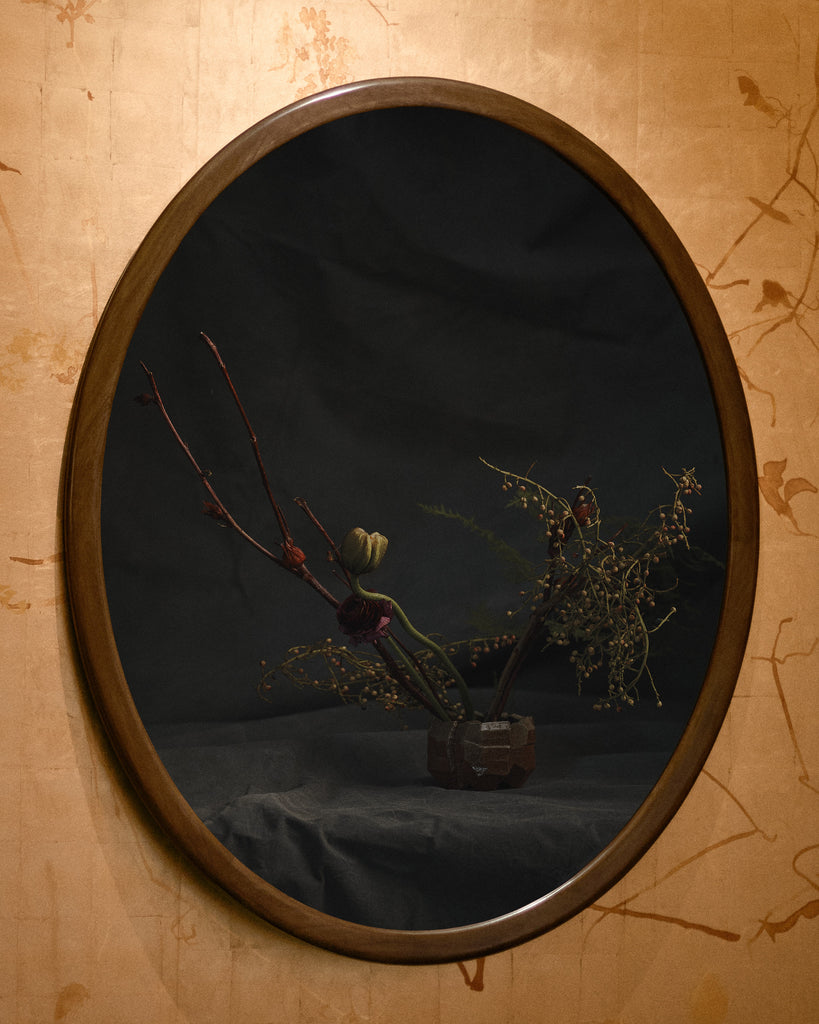 Oval Ikebana Still Life VII